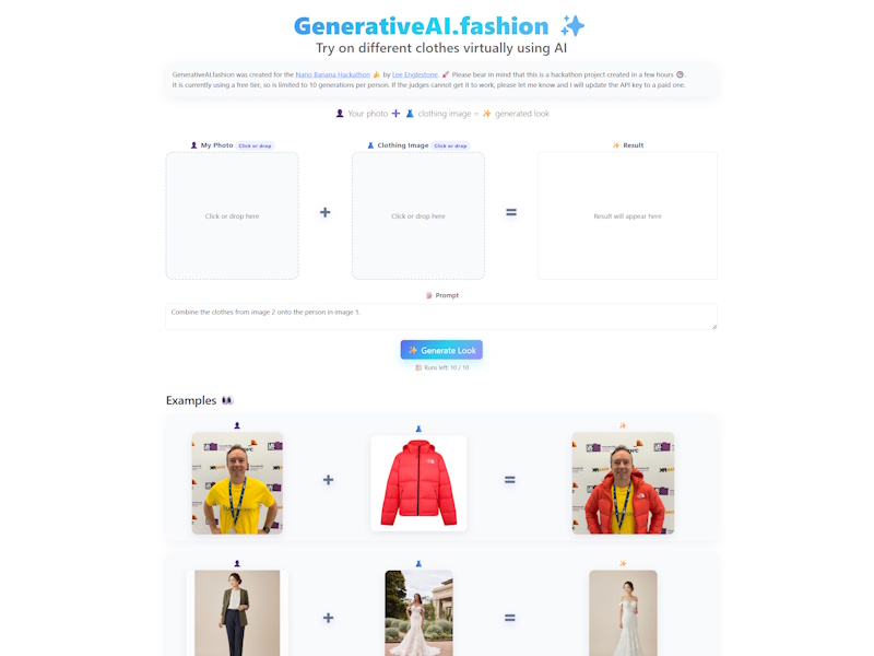 Google DeepMind Nano Banana Hackathon - Generativeai.fashion