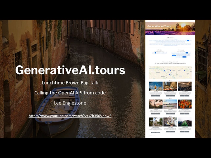 Worldwide AI Hackathon - Generative AI Tours